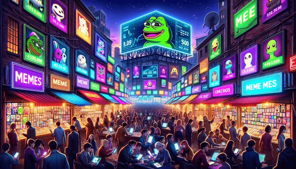Pepe meme with Neon lights